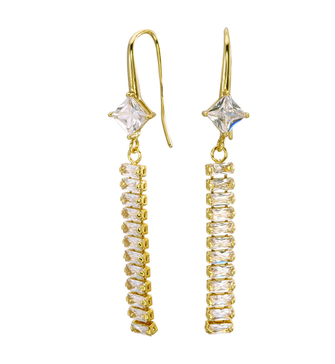Golden Glow Ice CZ Sparkle Drops - 18K Gold Plated - ISHI New York