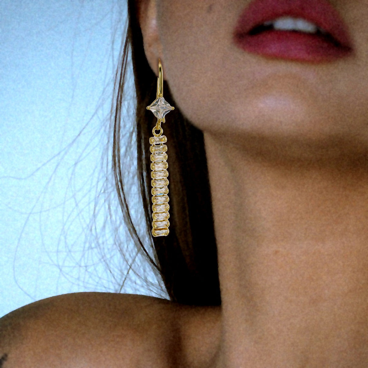 Golden Glow Ice CZ Sparkle Drops - 18K Gold Plated - ISHI New York