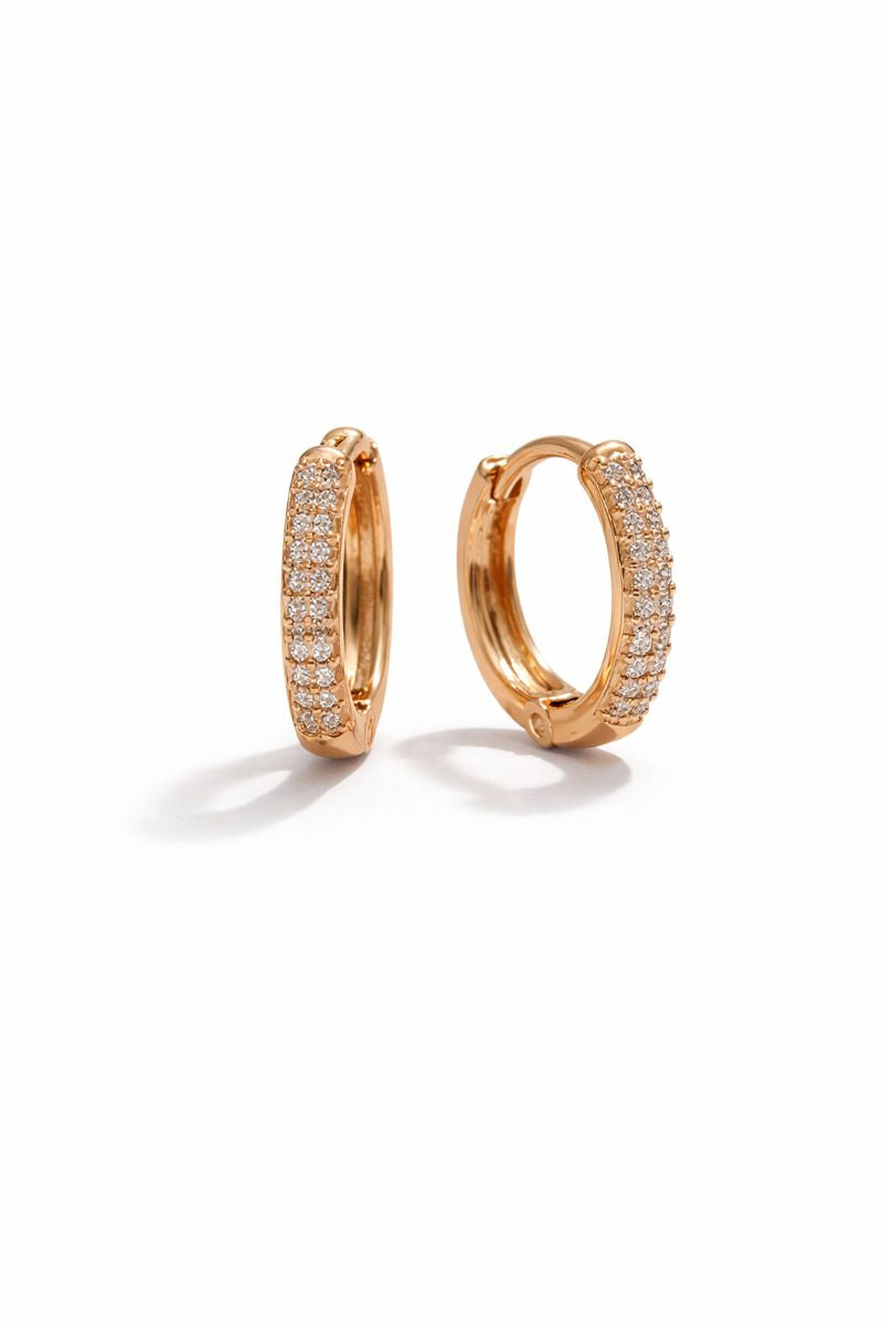 Sparkling Golden Hoops