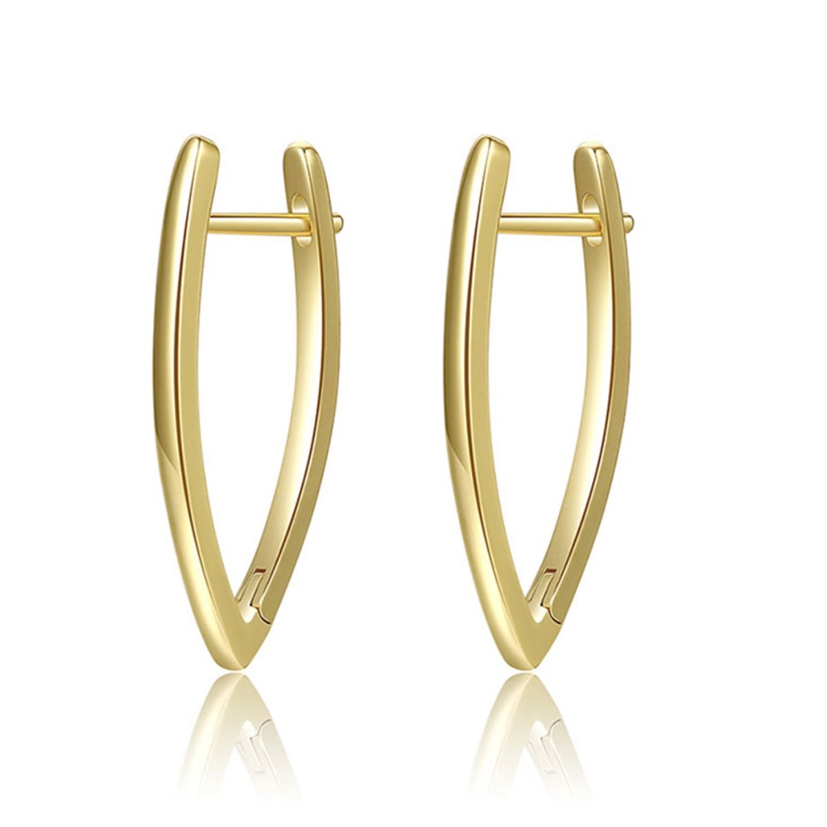 minimalist gold-plated earrings