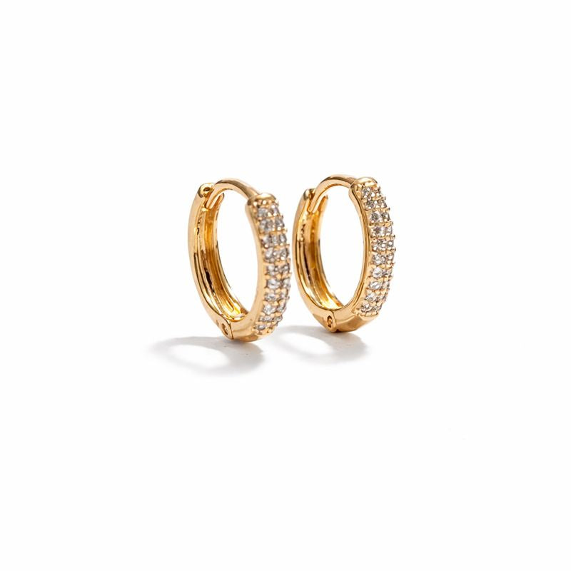 Sparkling Golden Hoops