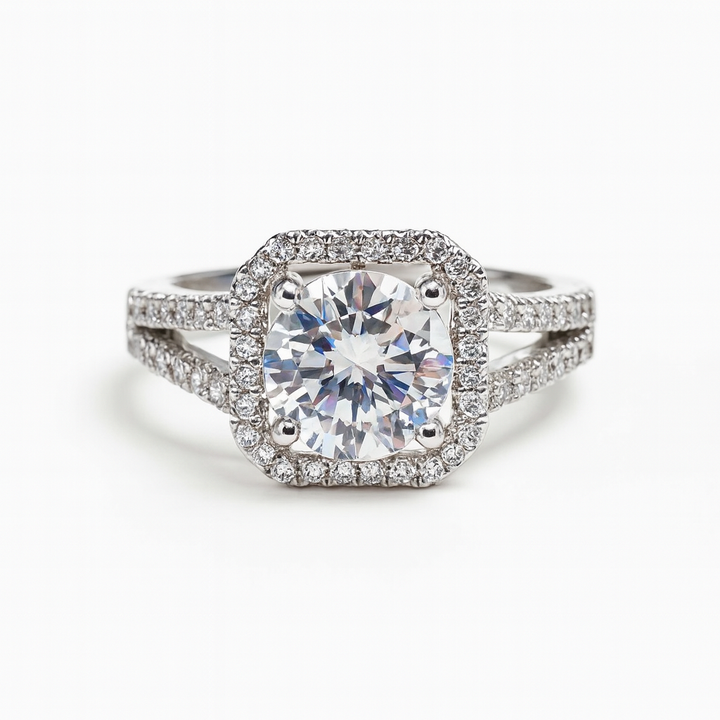 Round CZ Stone Ring