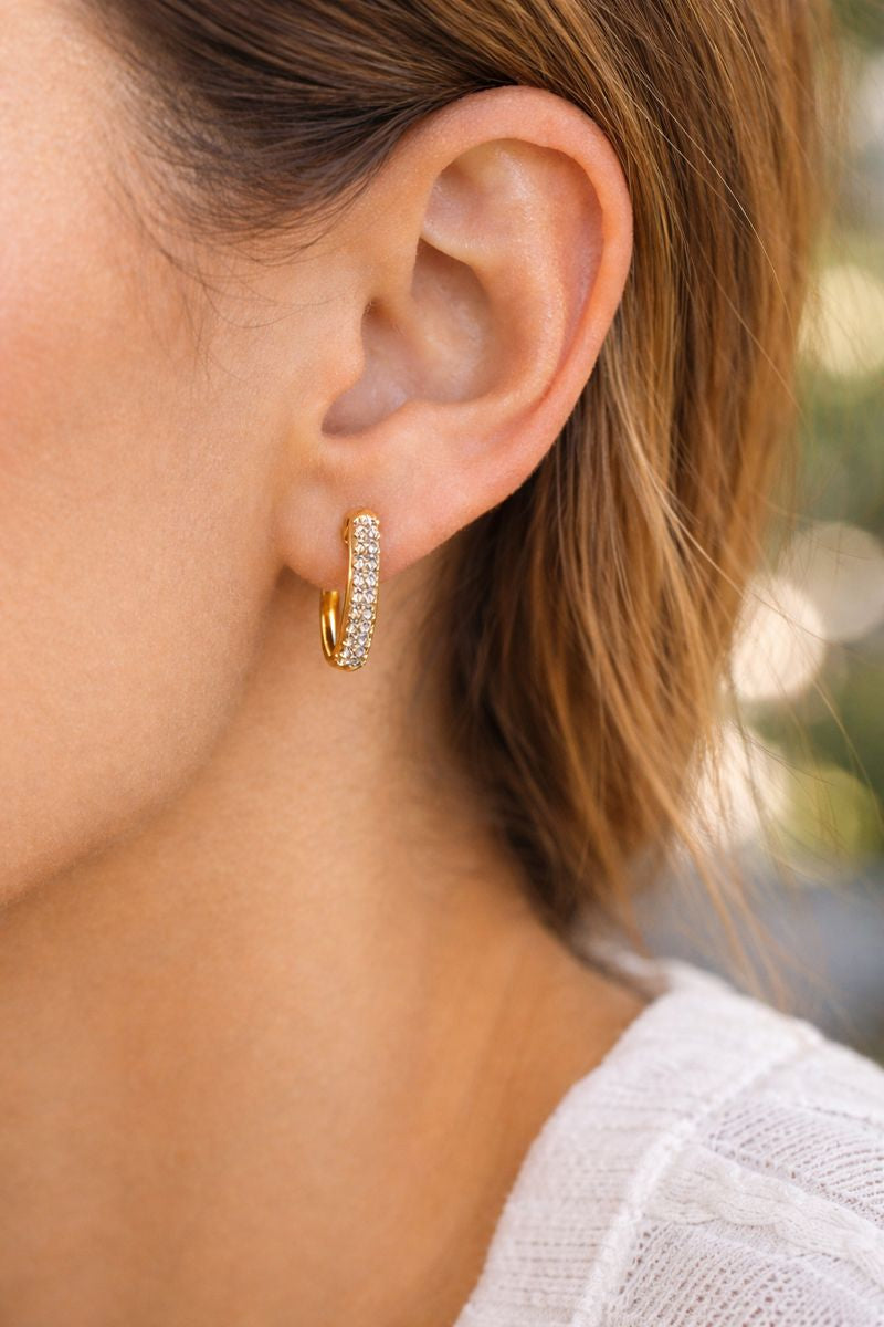 Sparkling Golden Hoops