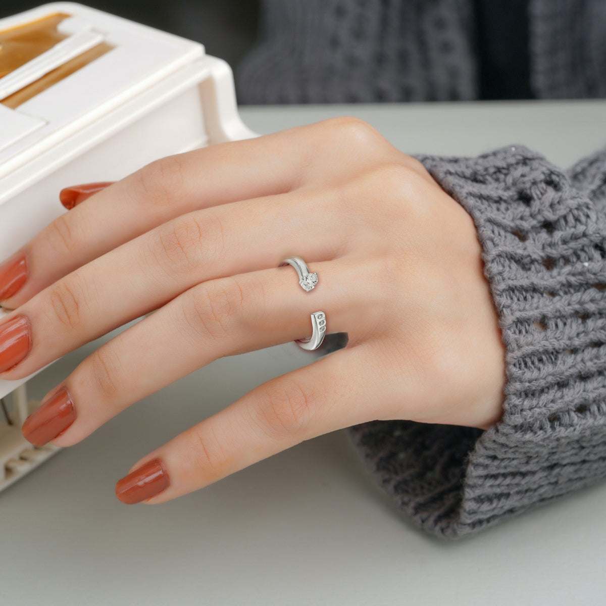 Rhodium Rhythm 925 Sterling Silver Ring - ISHI New York