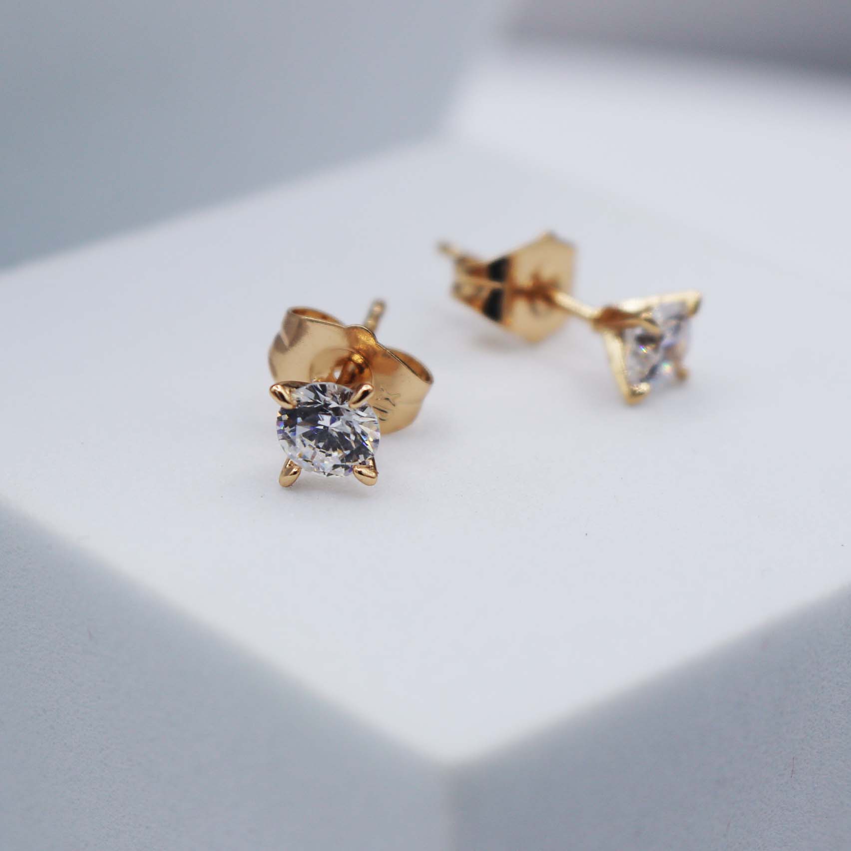 Classic Solitaire CZ Earstuds - ISHI New York