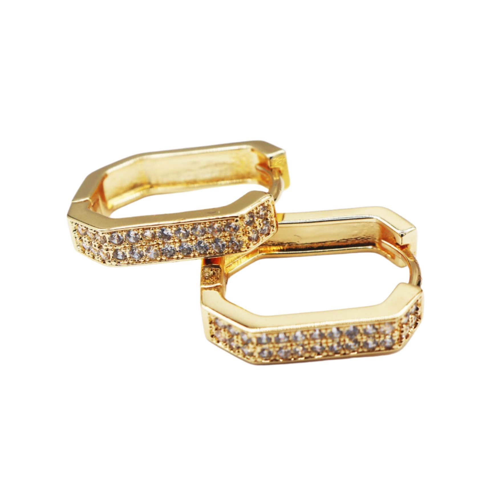 Sparkling Hexagon Hoops - ISHI New York