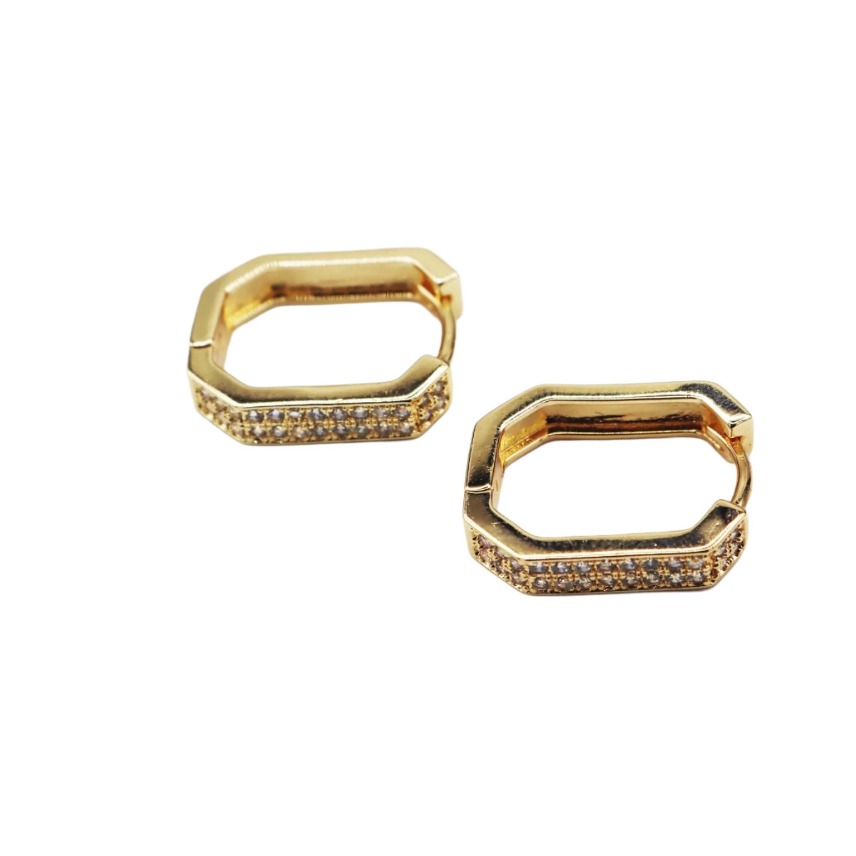 Sparkling Hexagon Hoops - ISHI New York