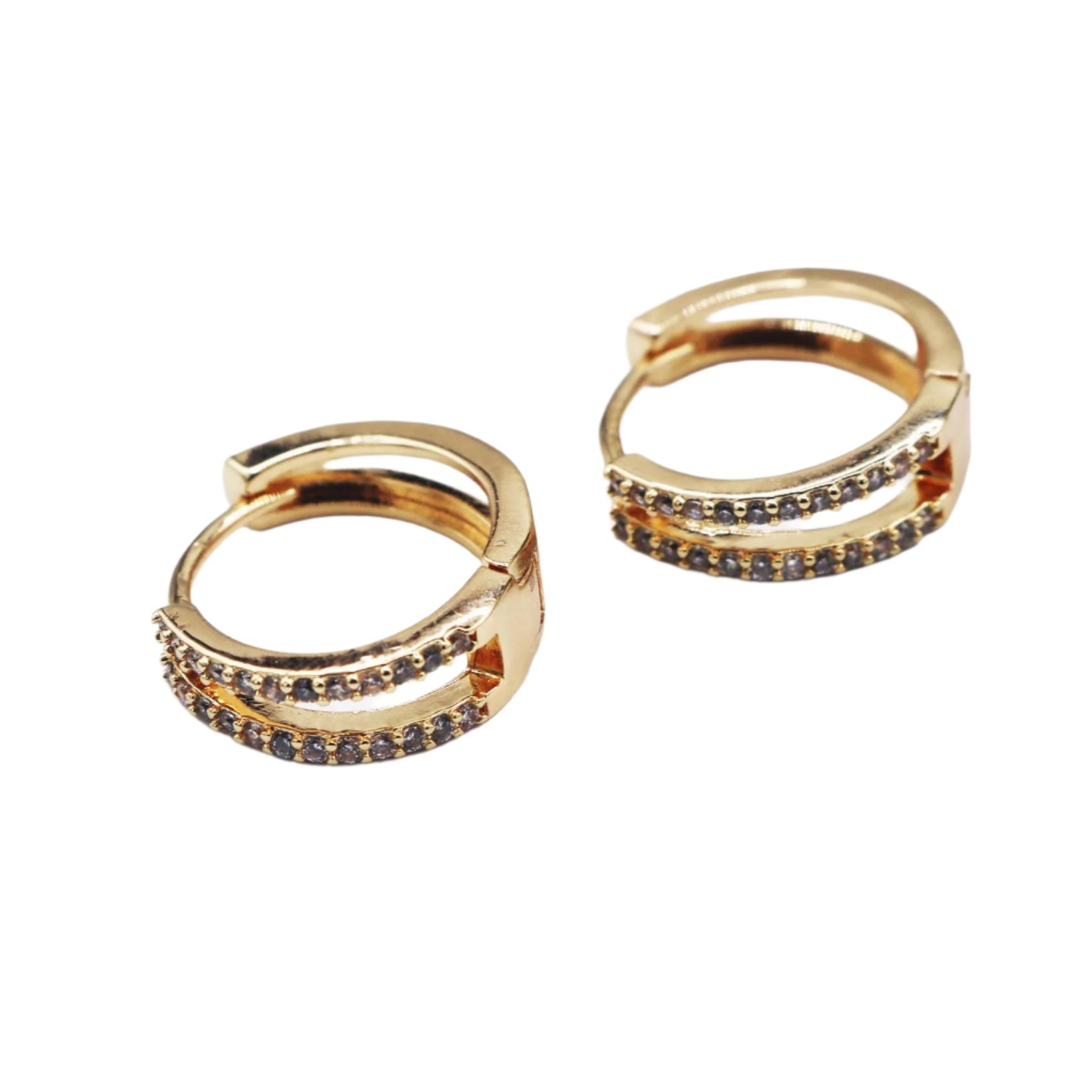 Layered Diamond Hoop Earrings - ISHI New York