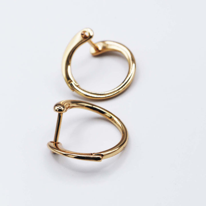 Twisted Gold Hoop Earrings