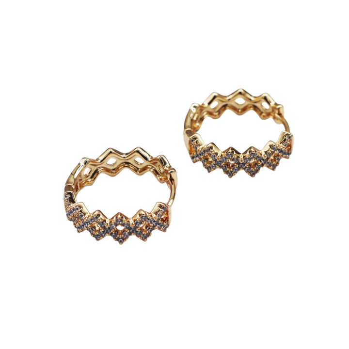 Sparkling Zigzag Hoops