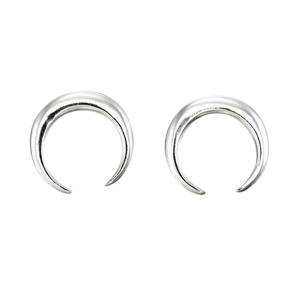 Lucky Luxe Rhodium Horseshoe Earrings - 925 Sterling Silver - ISHI New York
