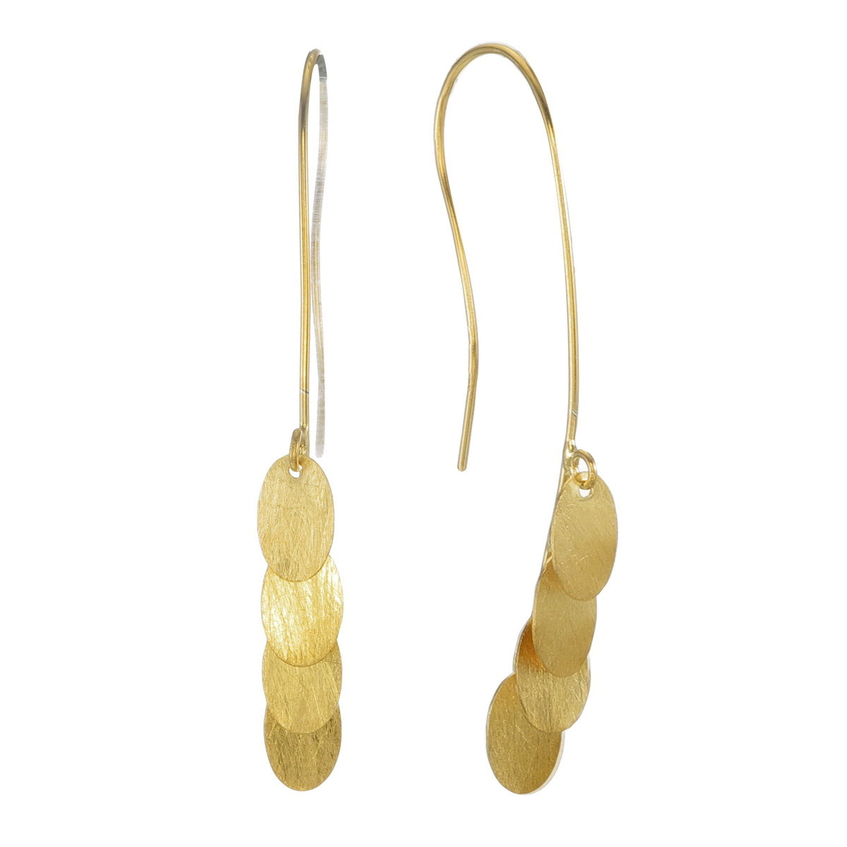 Golden Cascade Dangle Earrings - 925 Sterling Silver - ISHI New York