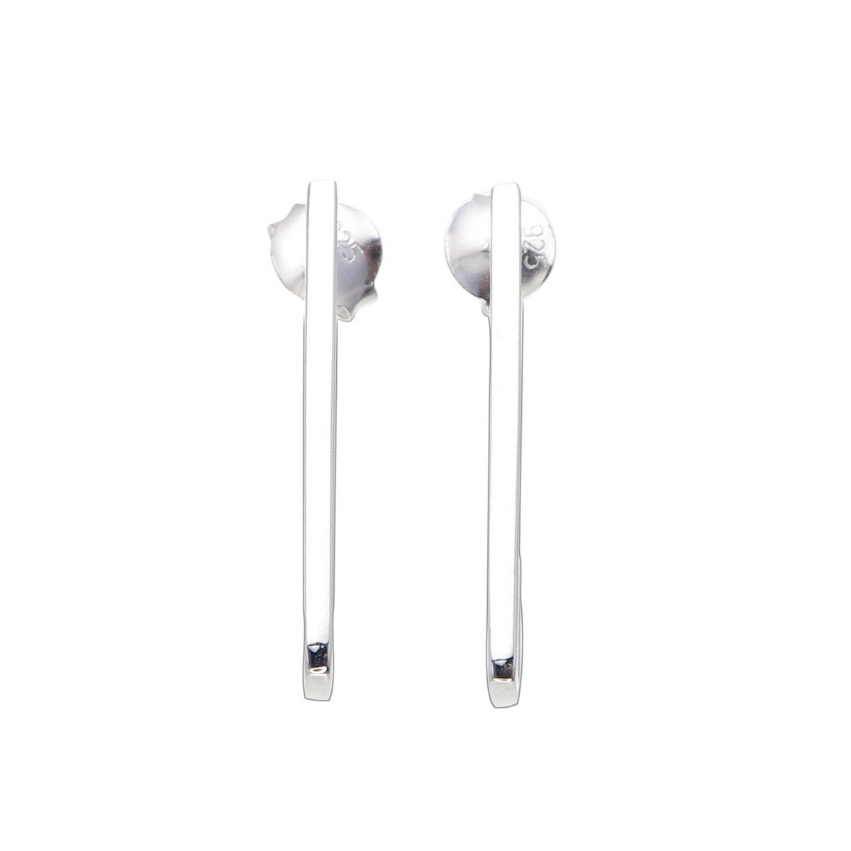 Serenity Rhodium Elegance Square Hoops - 925 Sterling Silver - ISHI New York