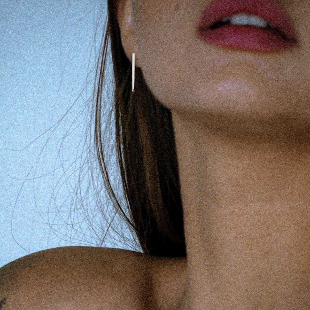 Serenity Rhodium Elegance Square Hoops - 925 Sterling Silver - ISHI New York