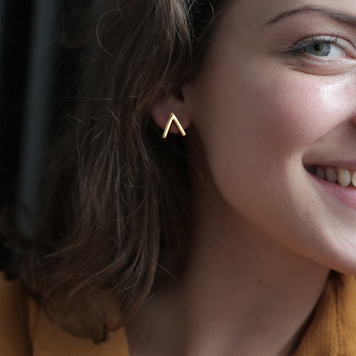 Golden Arrow Bliss Earrings - 925 Sterling Silver - ISHI New York