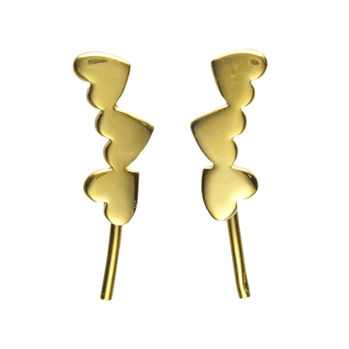 Triple Heartbeam Ear Crawlers - 925 Sterling Silver - ISHI New York