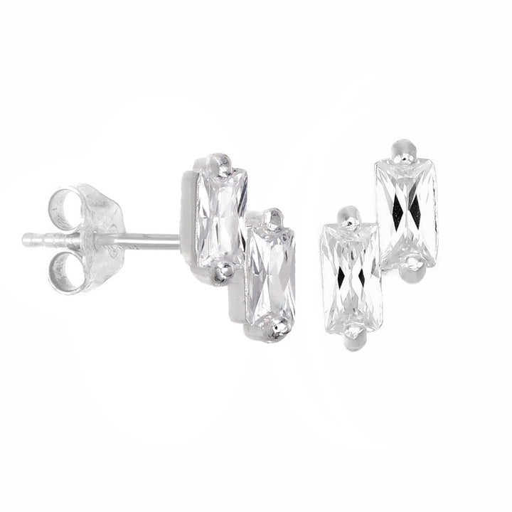 Cubic Zirconia Dazzle Earrings - 925 Sterling Silver