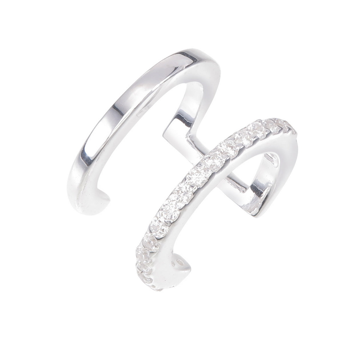 Cubic Cascade Ear Cuffs - 925 Sterling Silver