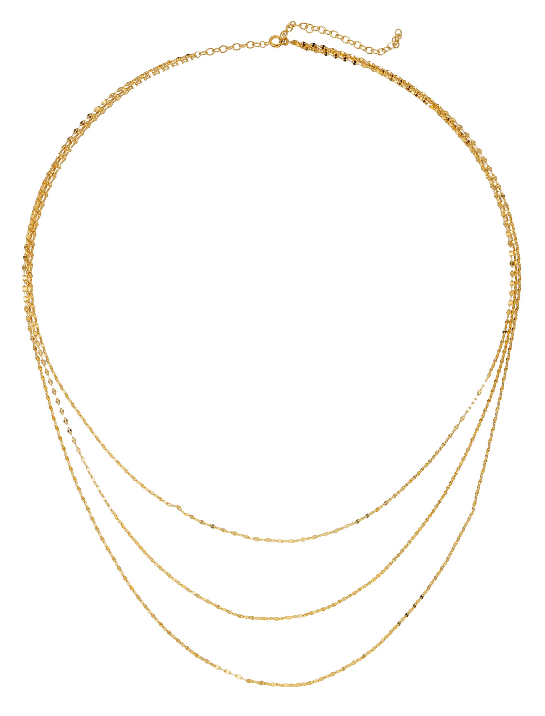 3 Layer Necklace | Length 30+26+24+1" - 18k Gold Plated - ISHI New York