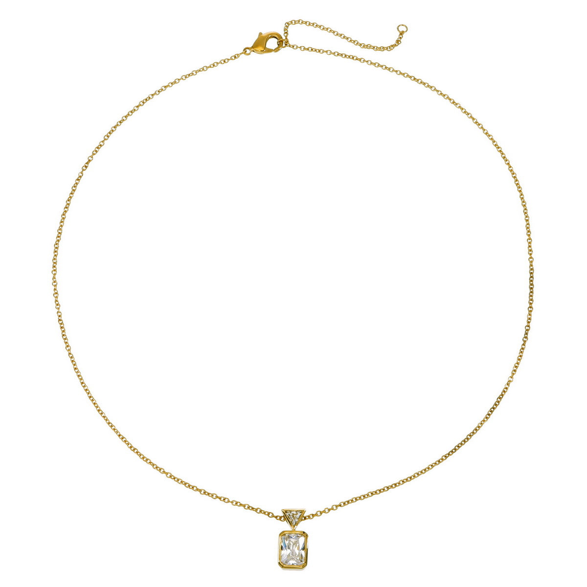 Zirconia Necklace | Length 16+2" - 18K Gold Plated - ISHI New York