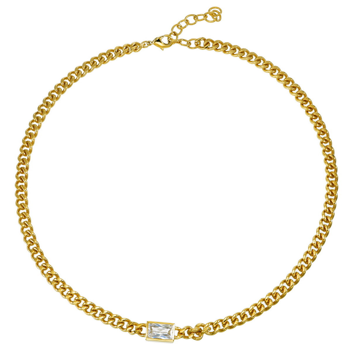 Cuban Link CZ Majesty Necklace - 18K Gold Plated - ISHI New York