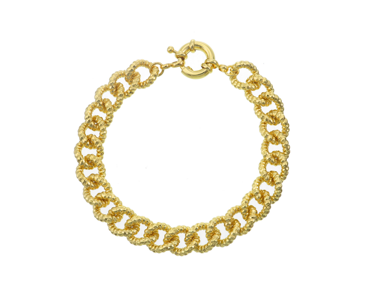 Classic Golden Rope Link Bracelet - 18k Gold Plated