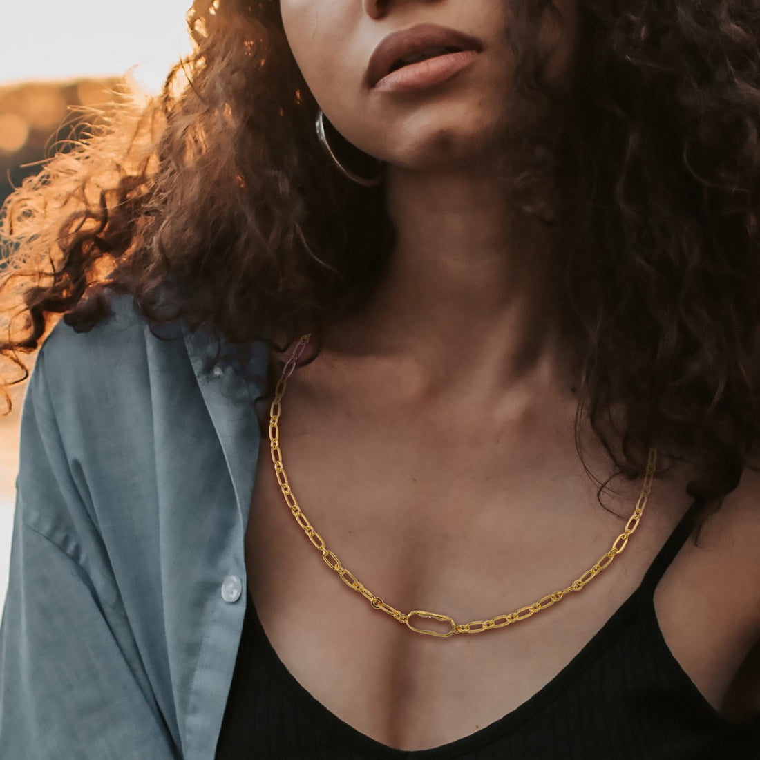 Aesthetic Simple Necklace - 18k Gold Plated