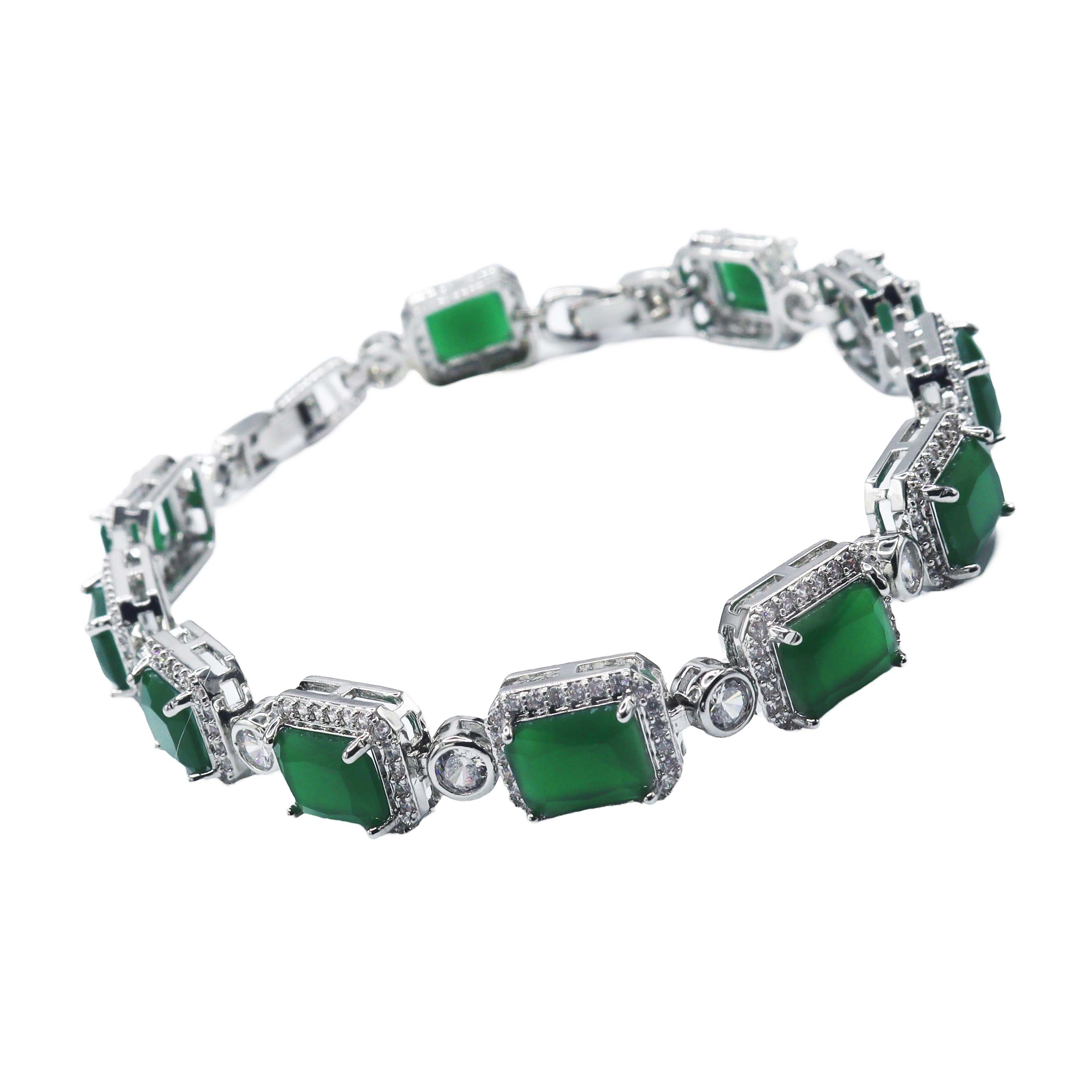 Green CZ Luxe Bracelet - ISHI New York