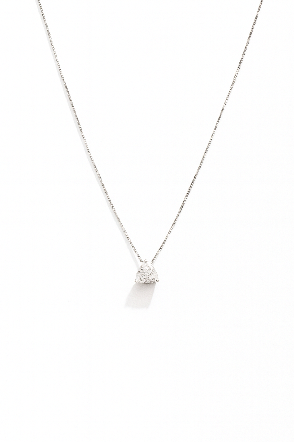 Trillion Shape CZ Necklace - 925 Sterling Silver