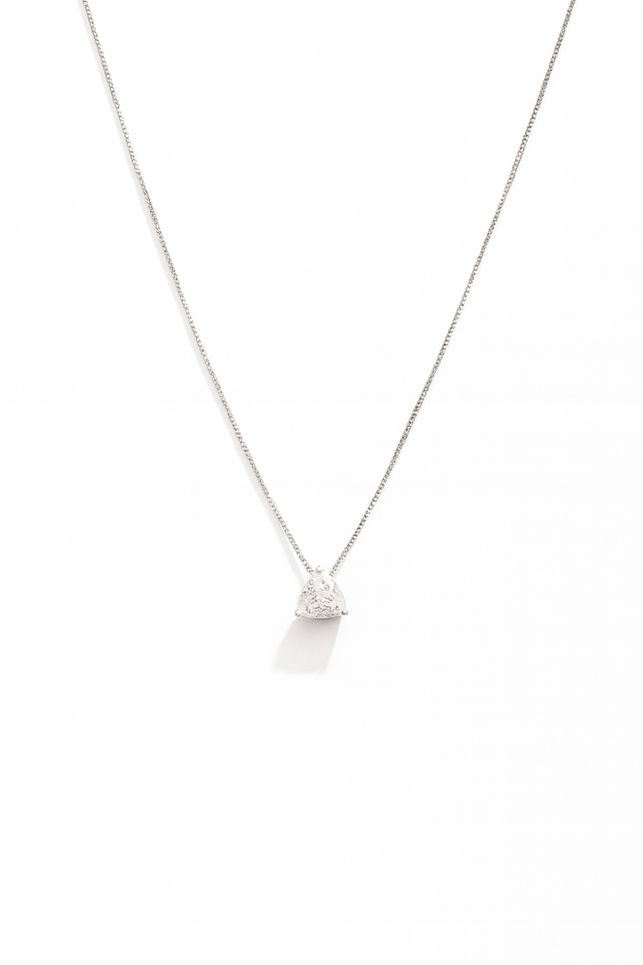 Trillion Shape CZ Necklace - 925 Sterling Silver