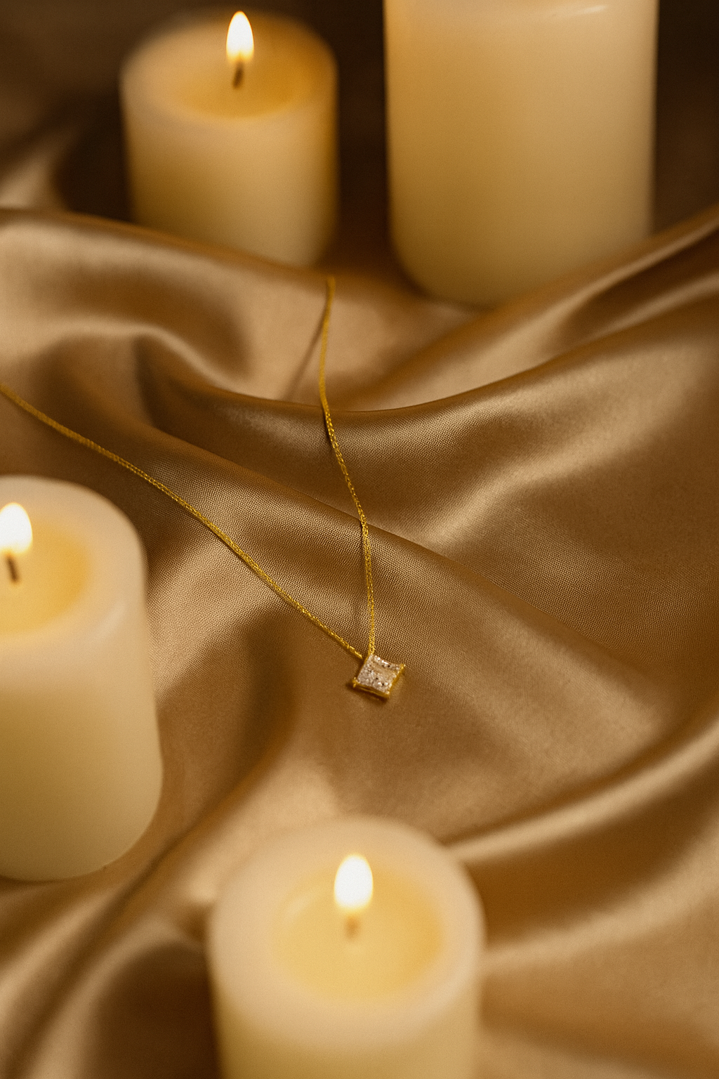 Princess CZ Necklace - 925 Sterling Silver