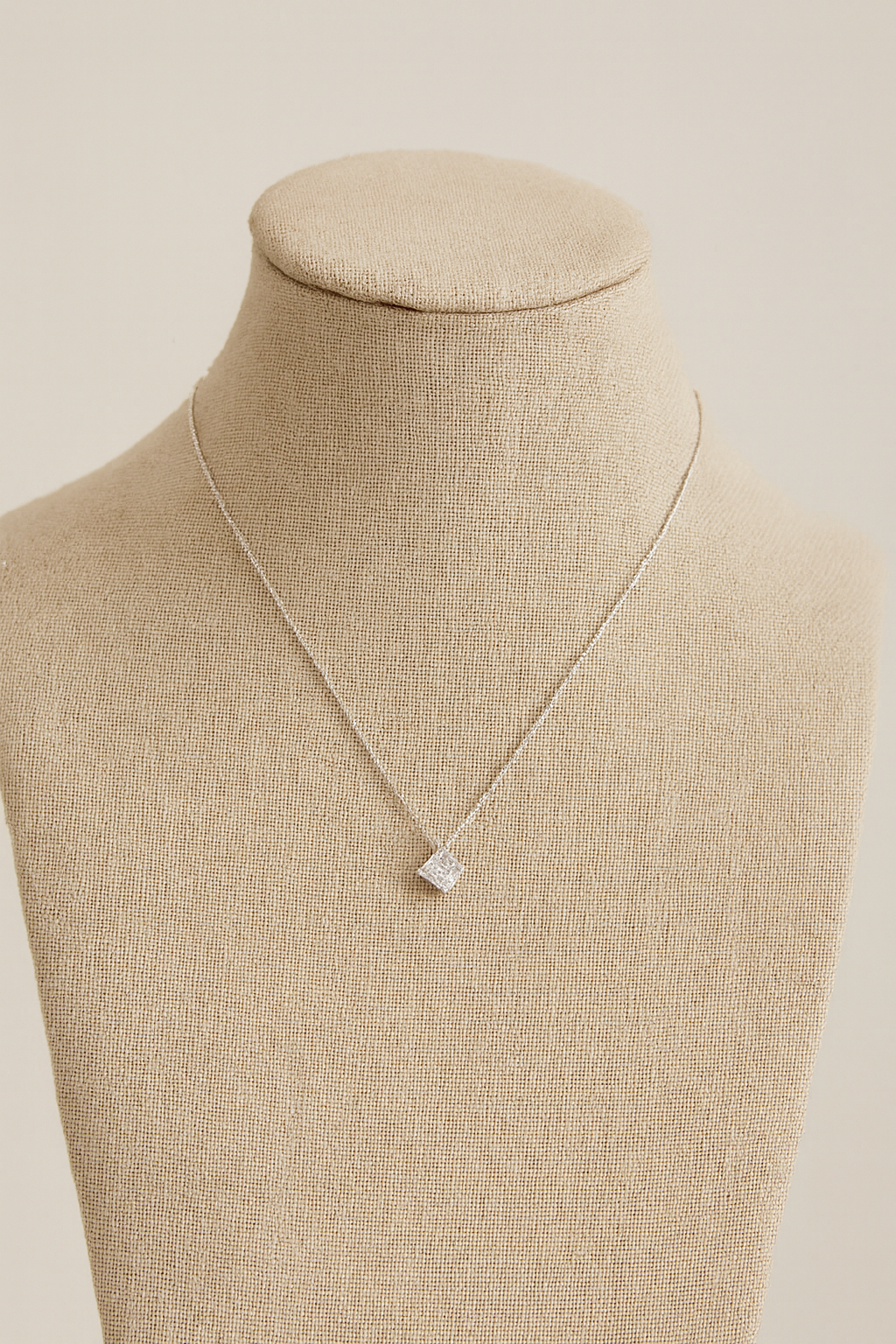 Galaxy Square CZ Necklace - 925 Sterling Silver