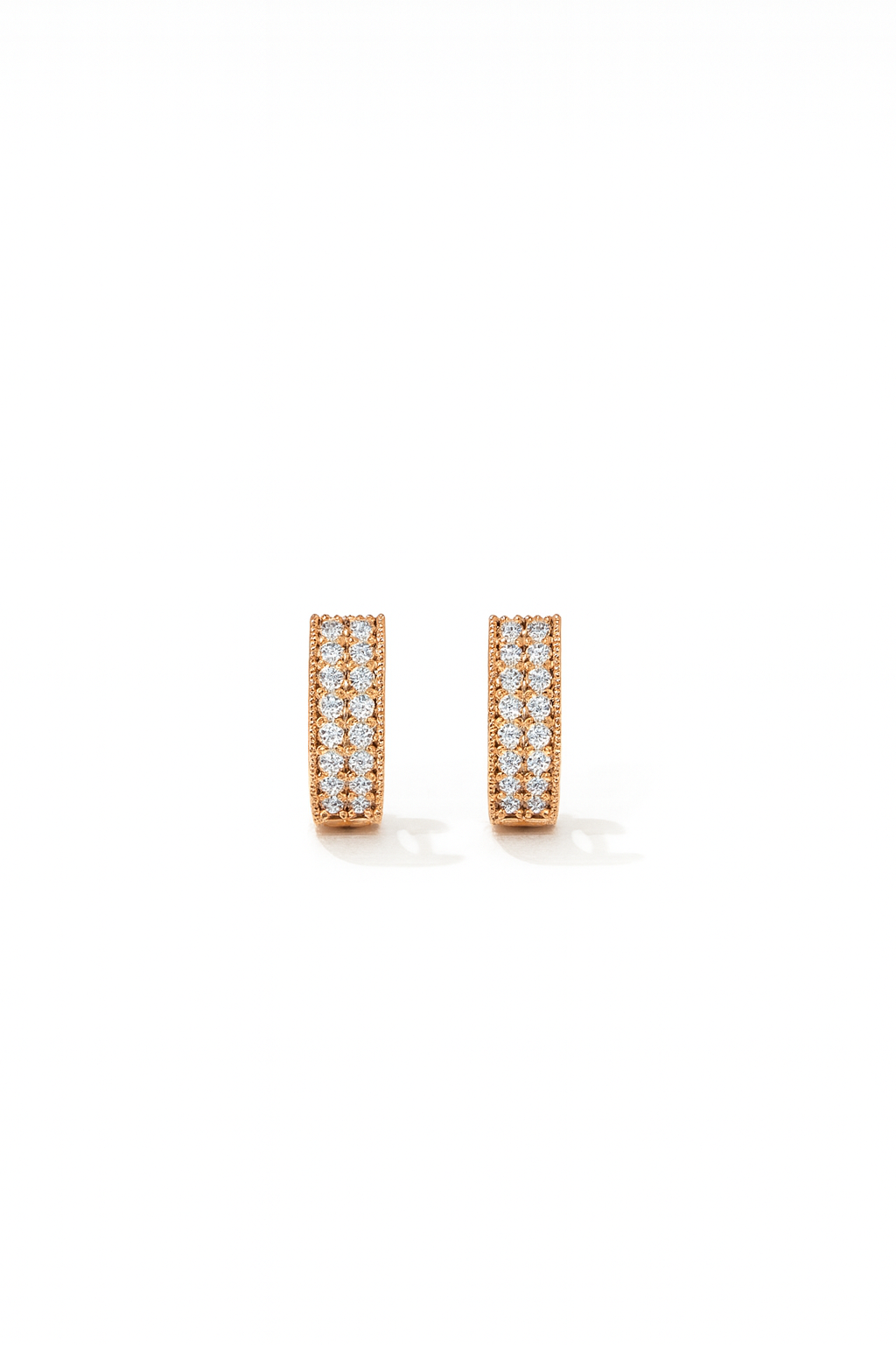 Diamond-Dusted Hoop Earrings