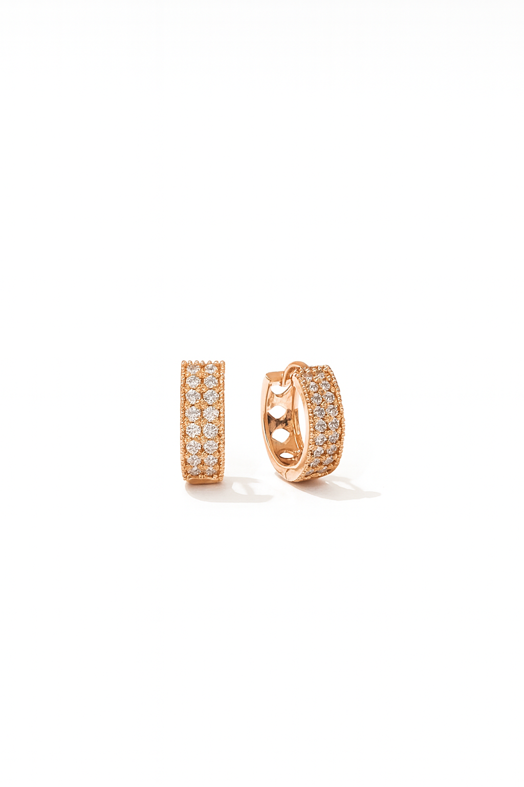 Diamond-Dusted Hoop Earrings