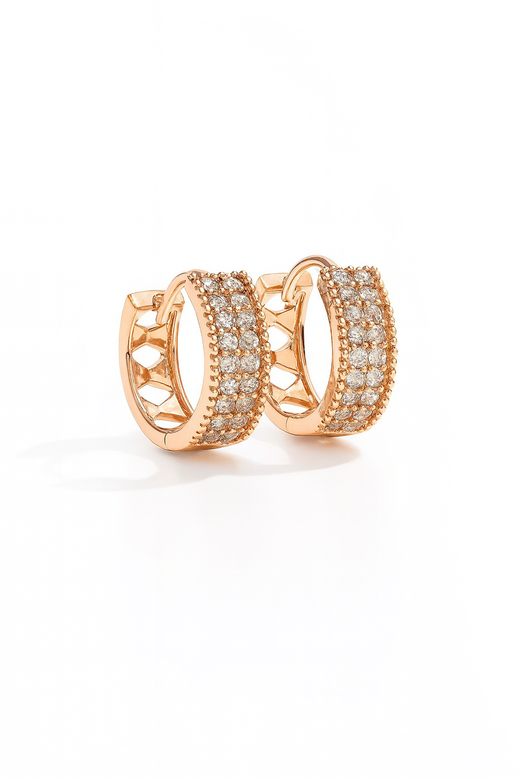 Diamond-Dusted Hoop Earrings