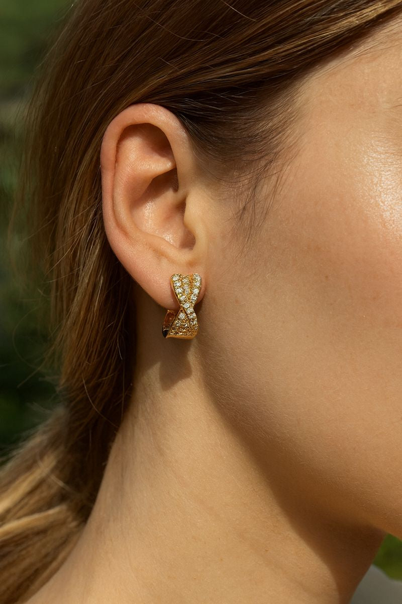 Infinity Diamond Hoops