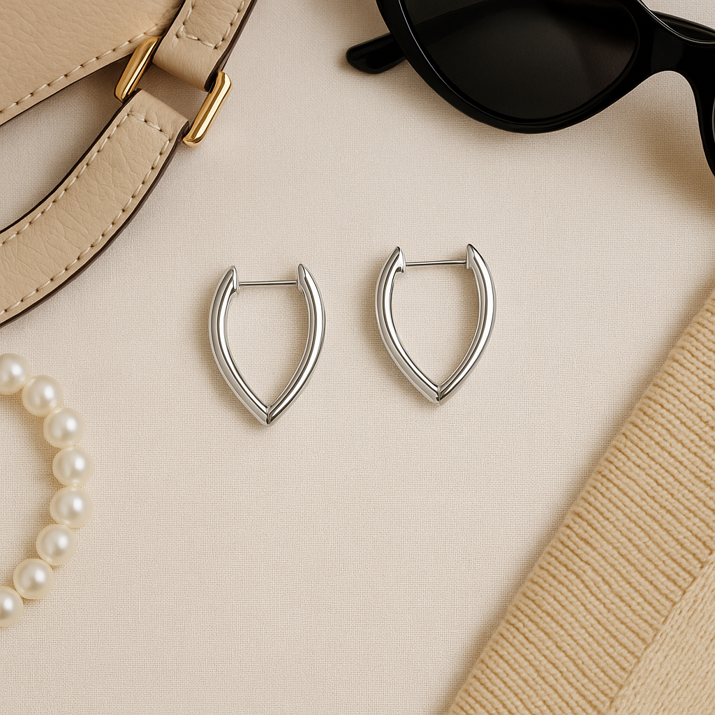 Chevron Hoop Earrings