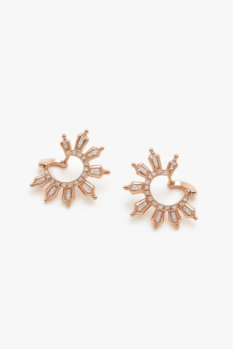 Sunburst Hoop Earrings