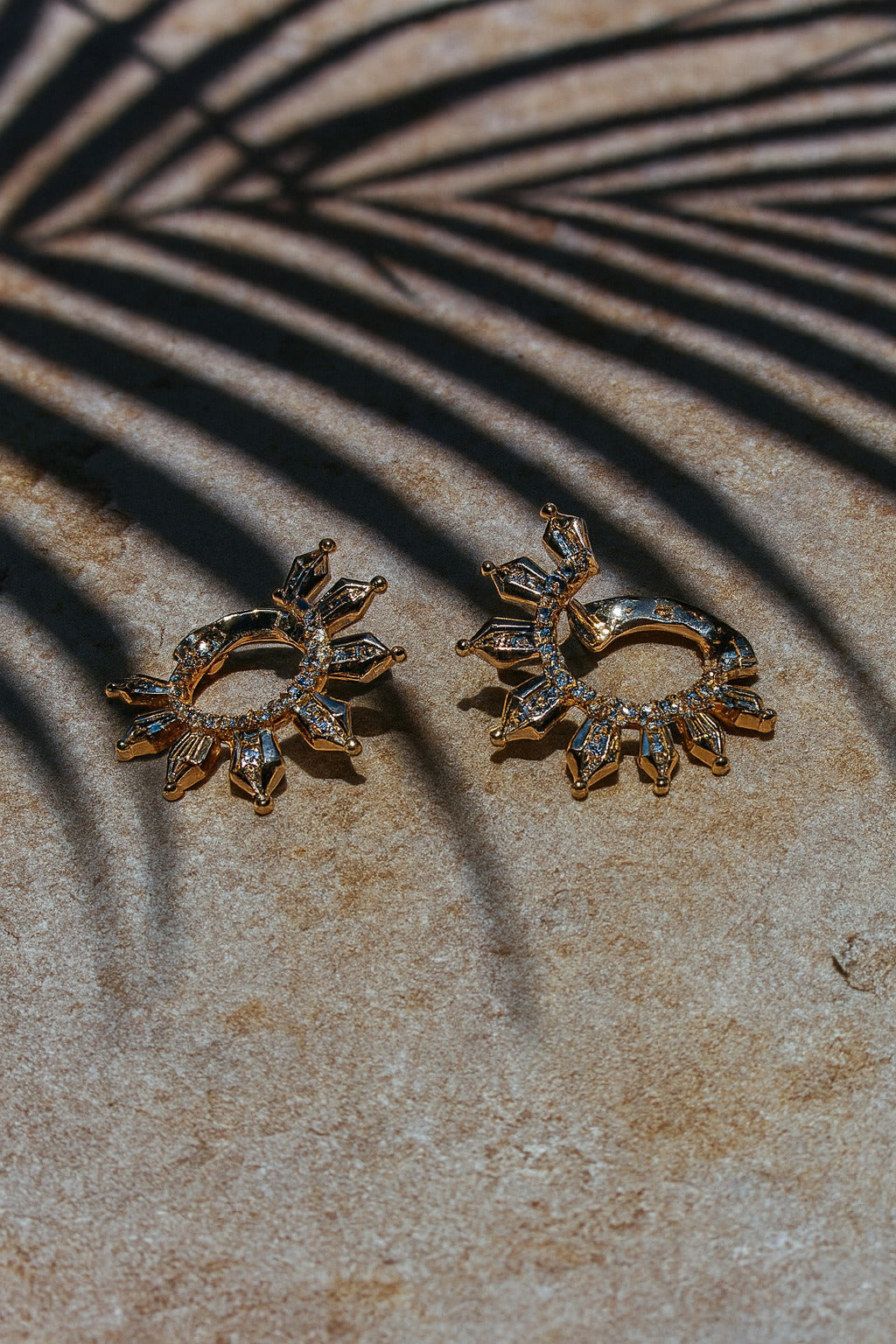 Sunburst Hoop Earrings