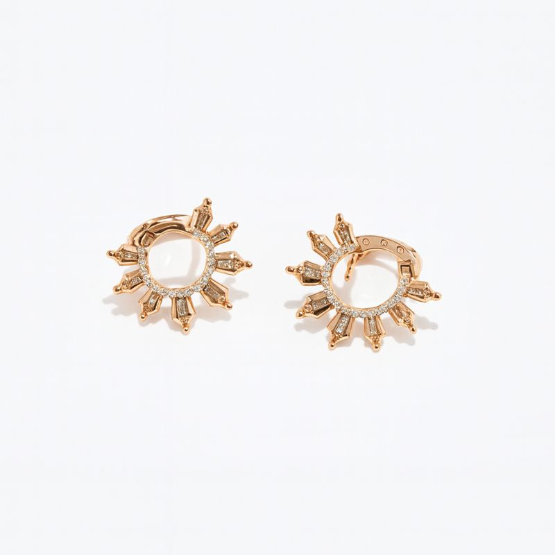 Sunburst Hoop Earrings