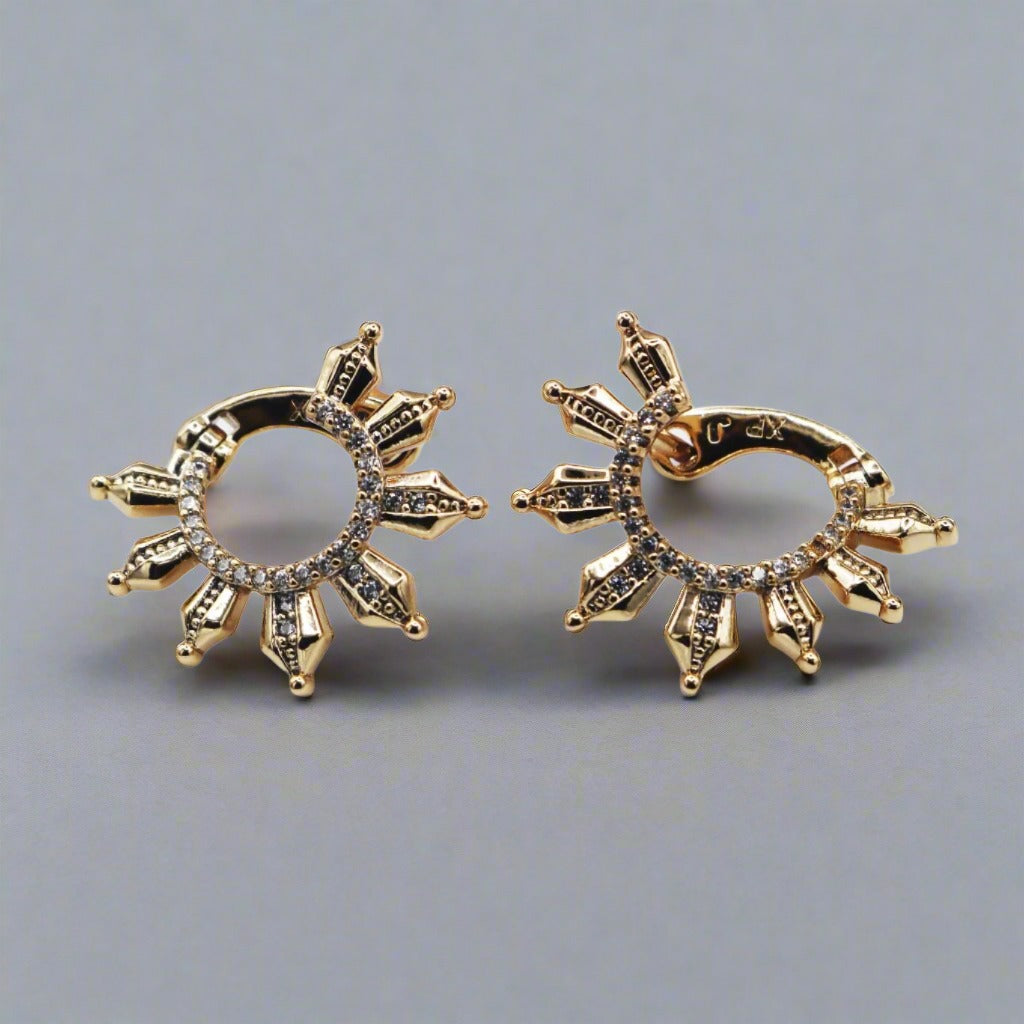 Sunburst Hoop Earrings