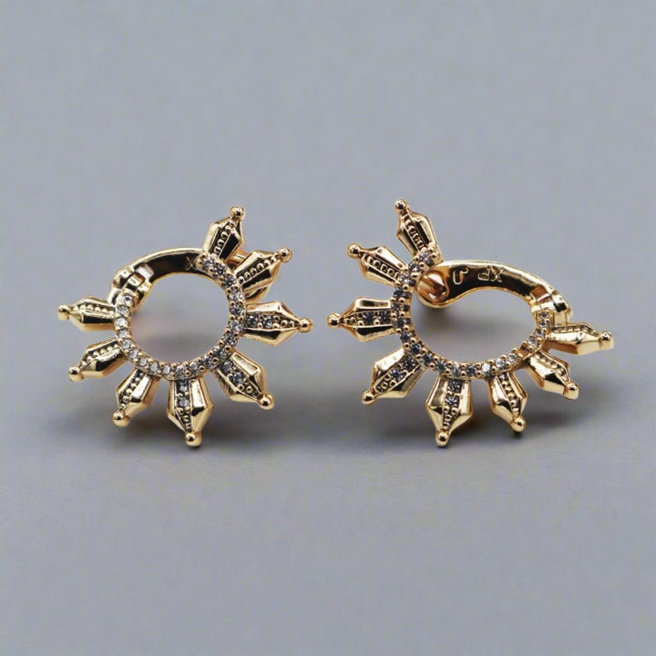 Sunburst Hoop Earrings