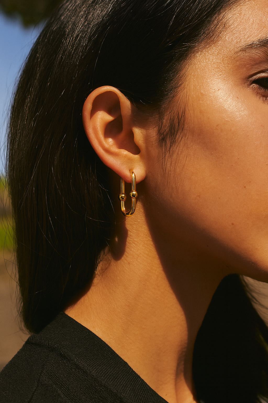 Sphere Hoop Earrings