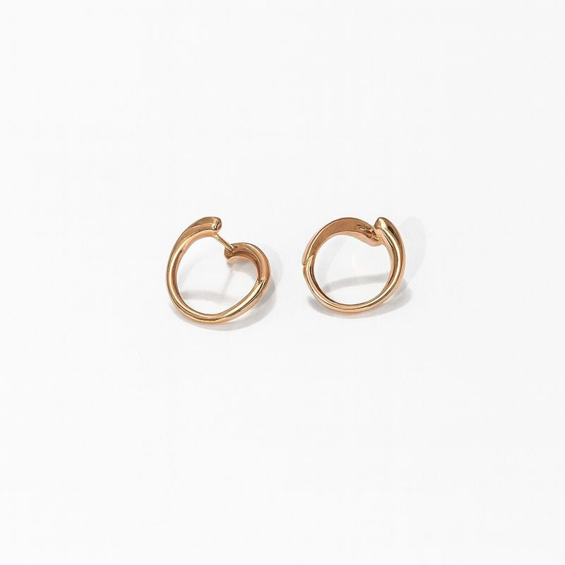 Twisted Gold Hoop Earrings