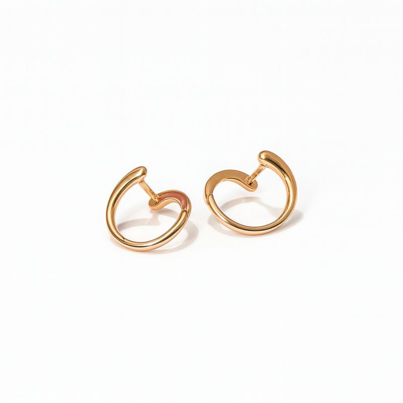 Twisted Gold Hoop Earrings