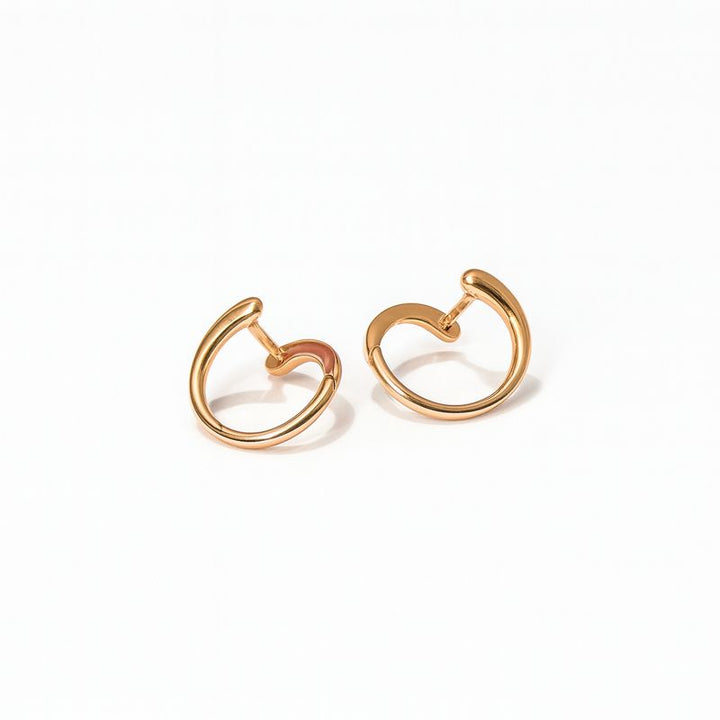 Twisted Gold Hoop Earrings