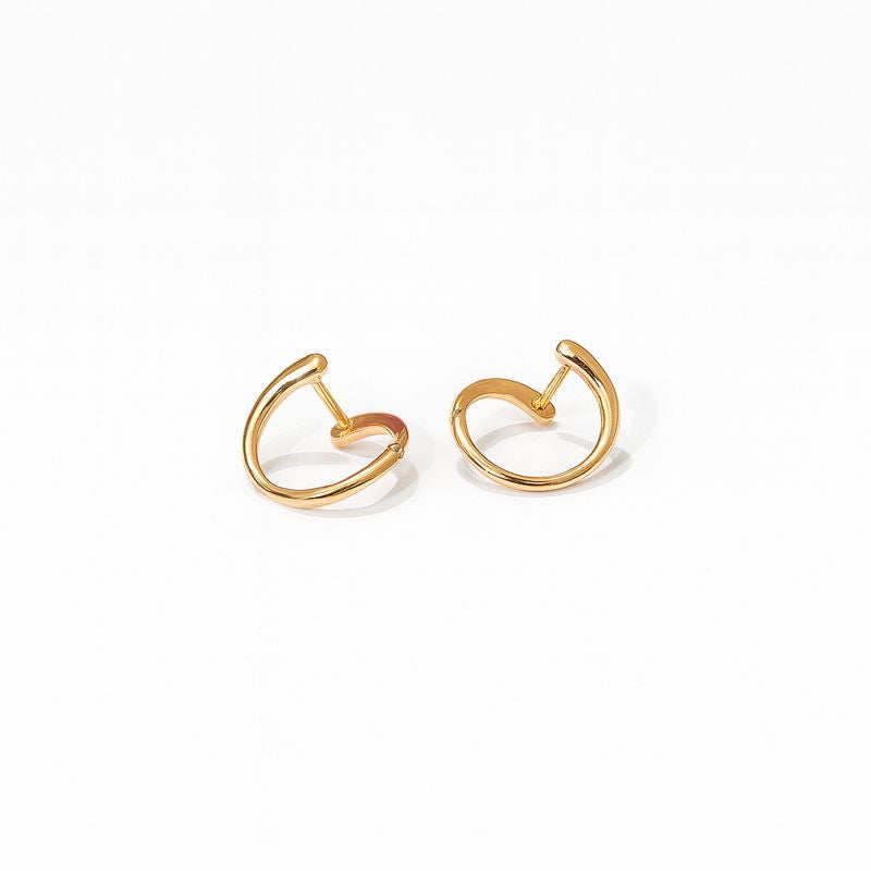 Twisted Gold Hoop Earrings
