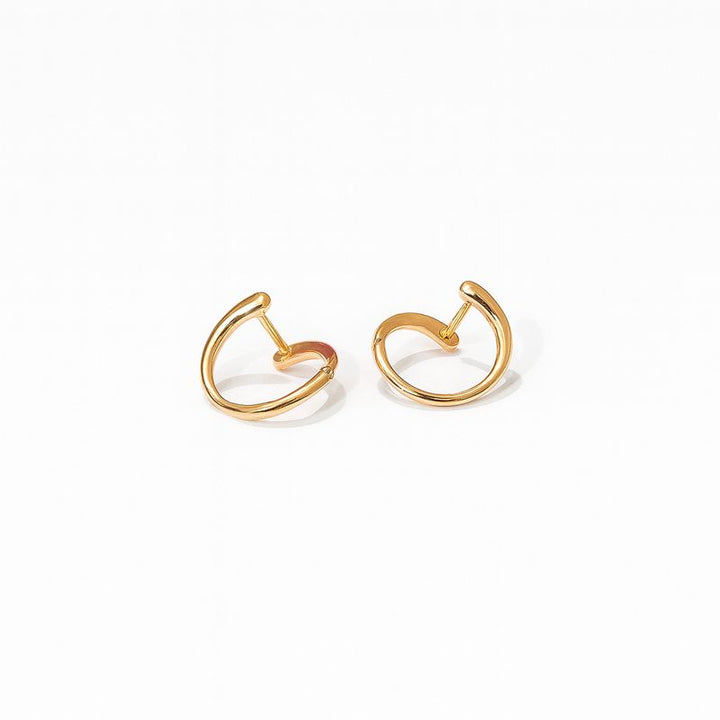 Twisted Gold Hoop Earrings