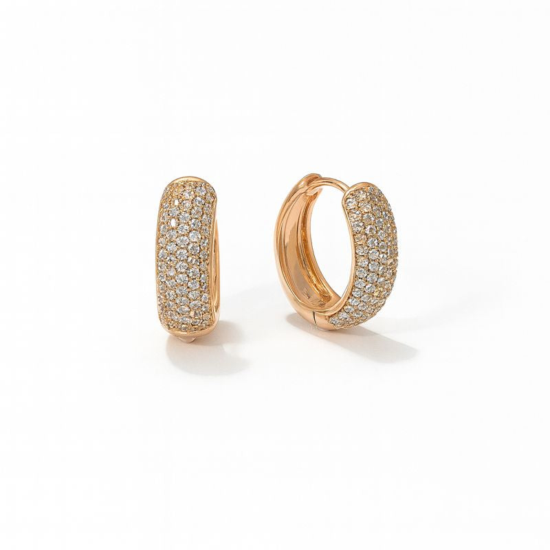 Diamond Solitaire Hoops