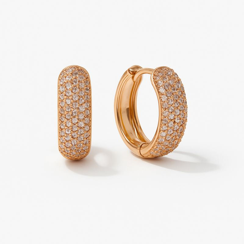 Diamond Solitaire Hoops